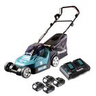 Cortacésped a batería Makita DLM 382 PF4 36 V (2x 18 V) 38 cm 40 l + 4x batería 3,0 Ah + cargador doble