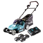 Cortacésped a batería Makita DLM 382 PM4 36 V (2x 18 V) 38 cm 40 l + 4x batería 4,0 Ah + cargador doble