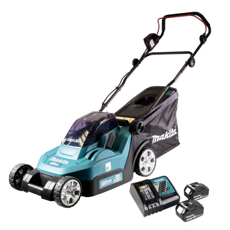 Cortacésped a batería Makita DLM 382 RT2 36 V (2x 18 V) 38 cm 40 l + 2x batería 5,0 Ah + cargador