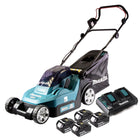 Cortacésped a batería Makita DLM 382 PT4 36 V (2x 18 V) 38 cm 40 l + 4x batería 5,0 Ah + cargador doble