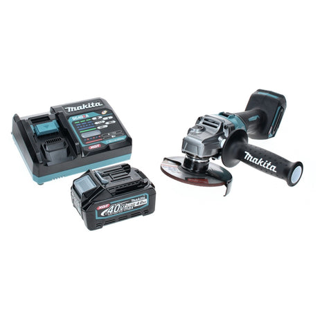 Makita GA 005 GM1 Cordless angle grinder 40 V max. 125 mm Brushless XGT + 1x rechargeable battery 4.0 Ah + charger