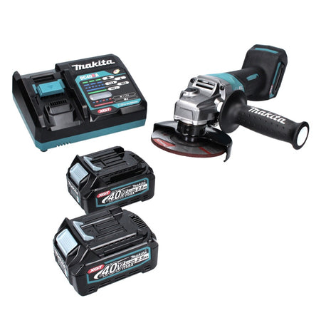 Makita GA 013 GD2 Meuleuse d'angle sans fil 40 V maxi 125 mm Brushless XGT + 2x Batteries 2,5 Ah + Chargeur