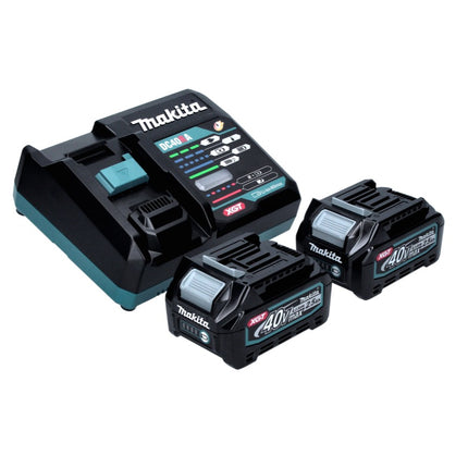 Amoladora angular a batería Makita GA 013 GD201 40 V máx. 125 mm sin escobillas XGT + 2x batería 2,5 Ah + cargador + Makpac