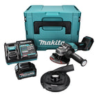 Makita GA 013 GD101 Akku Winkelschleifer 40 V max. 125 mm Brushless  XGT + 1x Akku 2,5 Ah + Ladegerät + Absaughaube +  Makpac