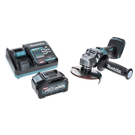 Amoladora angular a batería Makita GA 008 GM1 40 V máx. 125 mm sin escobillas XGT + 1x batería 4,0 Ah + cargador