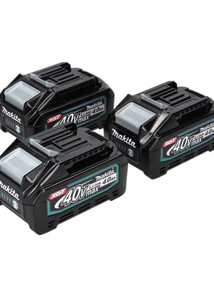 Set di batterie Makita 3x BL 4040 40 V max. 4,0 Ah XGT Li-Ion ( 3x 191B26-6 ) Classe di protezione IP64 con display LED