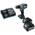 Makita HP 001 GD2 Akku Schlagbohrschrauber 40 V max. 140 Nm XGT Brushless + 2x Akku 2,5 Ah + Ladegerät