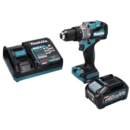Taladro percutor inalámbrico Makita HP 001 GM1 40 V máx. 140 Nm XGT Brushless + 1x batería 4,0 Ah + cargador
