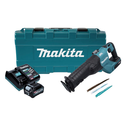 Makita JR 001 GD101 Scie réversible sans fil 40 V maxi Brushless Scie sabre XGT + 1x batterie 2,5 Ah + chargeur + coffret