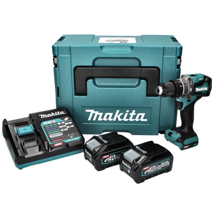 Makita HP 001 GM201 Akku Schlagbohrschrauber 40 V max. 140 Nm XGT Brushless + 2x Akku 4,0 Ah + Ladegerät + Makpac