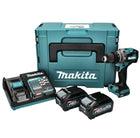 Makita HP 001 GM201 Akku Schlagbohrschrauber 40 V max. 140 Nm XGT Brushless + 2x Akku 4,0 Ah + Ladegerät + Makpac