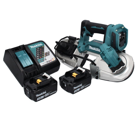 Makita DPB 183 RF Akku Bandsäge 18 V 66 mm Brushless + 2x Akku 3,0 Ah + Ladegerät