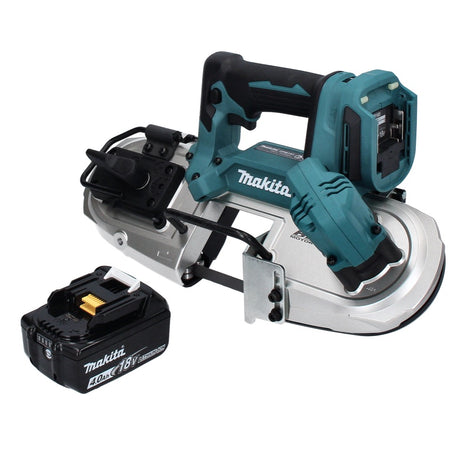 Makita DPB 183 M1 Sega a nastro a batteria 18V 66mm + 1x Batteria 4,0 Ah - caricabatterie