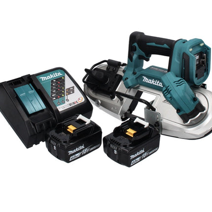 Makita DPB 183 RM cordless band saw 18 V 66 mm brushless + 2x battery 4,0 Ah + charger