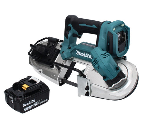 Makita DPB 183 T1 Scie à ruban sans fil 18 V 66 mm brushless + 1x Batterie 5.0 Ah - sans chargeur