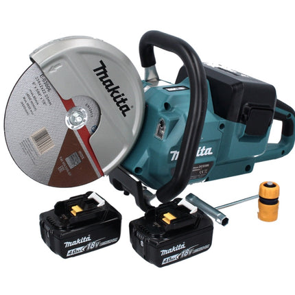 Makita DCE 090 M2X1 amoladora de corte a batería 36 V (2x 18 V) 230 mm sin escobillas + 2x batería 4,0 Ah - sin cargador
