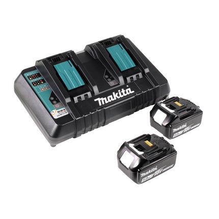 Makita DCE 090 PT2X1 amoladora de corte a batería 36 V (2x 18 V) 230 mm sin escobillas + 2x batería 5,0 Ah + doble cargador