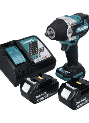 Avvitatore a impulsi a batteria Makita DTW 700 RF 18 V 700 Nm 1/2" XPT Brushless + 2x batteria ricaricabile 3.0 Ah + caricabatterie