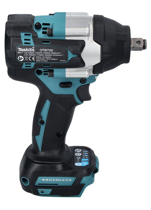 Makita DTW 700 RF cordless impact wrench 18 V 700 Nm 1/2" XPT Brushless + 2x rechargeable battery 3.0 Ah + charger