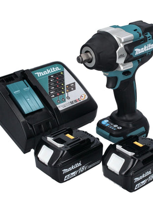 Makita DTW 700 RM cordless impact wrench 18 V 700 Nm 1/2" XPT Brushless + 2x rechargeable battery 4.0 Ah + charger