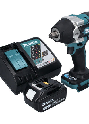 Makita DTW 700 RT1 cordless impact wrench 18 V 700 Nm 1/2" XPT Brushless + 1x rechargeable battery 5.0 Ah + charger