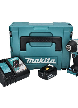 Makita DTW 700 RF1J cordless impact wrench 18 V 700 Nm 1/2" XPT Brushless + 1x rechargeable battery 3.0 Ah + charger + Makpac