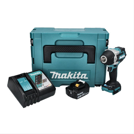 Makita DTW 700 RF1J akumulatorowy klucz udarowy 18 V 700 Nm 1/2" XPT bezszczotkowy + 1x akumulator 3,0 Ah + ładowarka + Makpac