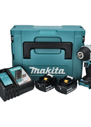 Makita DTW 700 RFJ cordless impact wrench 18 V 700 Nm 1/2" XPT Brushless + 2x rechargeable battery 3.0 Ah + charger + Makpac