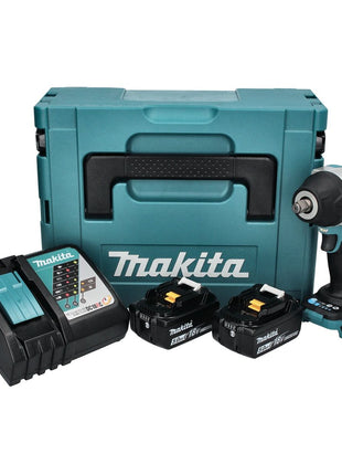 Makita DTW 700 RTJ cordless impact wrench 18 V 700 Nm 1/2" XPT Brushless + 2x rechargeable battery 5.0 Ah + charger + Makpac