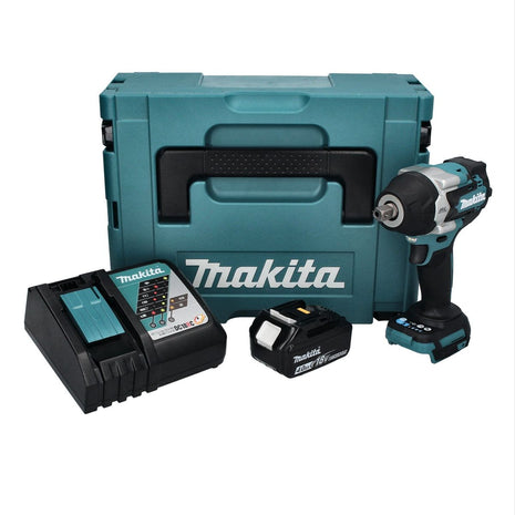 Makita DTW 701 RM1J cordless impact wrench 18 V 700 Nm 1/2" XPT Brushless + 1x rechargeable battery 4.0 Ah + charger + Makpac