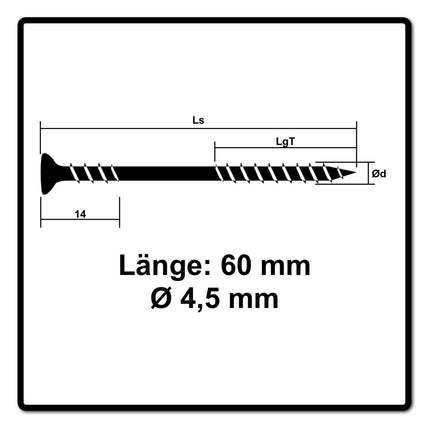SPAX Fassadenschraube 4,5 x 60 mm 200 Stk. Edelstahl A2 ( 2x 25470004506022 ) Fixiergewinde Mini Linsensenkkopf T-STAR Plus Torx T20 CUT