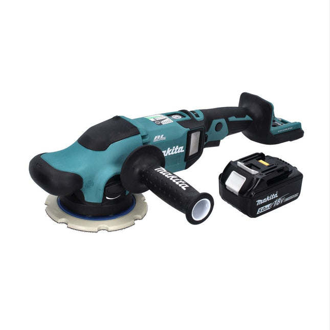 Makita DPO 600 T1 cordless random orbit sander 18 V 150 mm XPT brushless + 1x 5.0 Ah battery - without charger