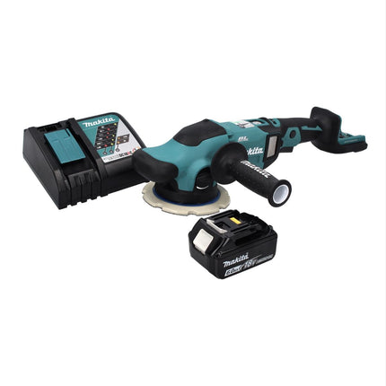 Makita DPO 600 RG1 cordless eccentric sander 18 V 150 mm XPT brushless + 1x 6.0 Ah battery + charger