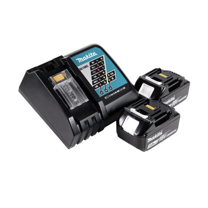 Makita DHP 484 RF2X4 atornillador de impacto a batería 18 V 54 Nm sin escobillas + 2x baterías 3,0 Ah + cargador + juego de brocas de 70 piezas + estuche