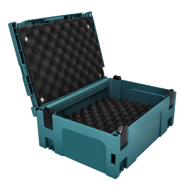 Makita MAKPAC 2 Systemkoffer + Deckelpolster + Schaumstoff Universaleinlage ( P-02375 ) - Toolbrothers