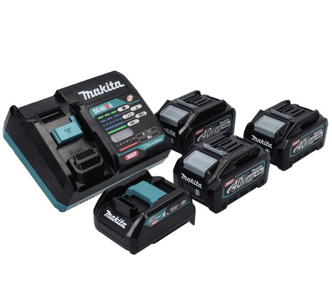 Makita Power Source Set 40V max. : 3x BL4040 Batteries 4.0 Ah XGT + DC40RA Fast Charger XGT LXT + ADP10 Charging Adapter