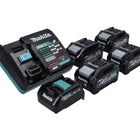 Makita Power Source Kit 40 V max. mit 4x BL 4040 Akku 4,0 Ah XGT + DC 40 RA Schnell Ladegerät XGT LXT + ADP10 Ladeadapter