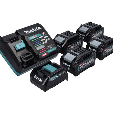 Makita Power Source Kit 40 V max. mit 4x BL 4040 Akku 4,0 Ah XGT + DC 40 RA Schnell Ladegerät XGT LXT + ADP10 Ladeadapter