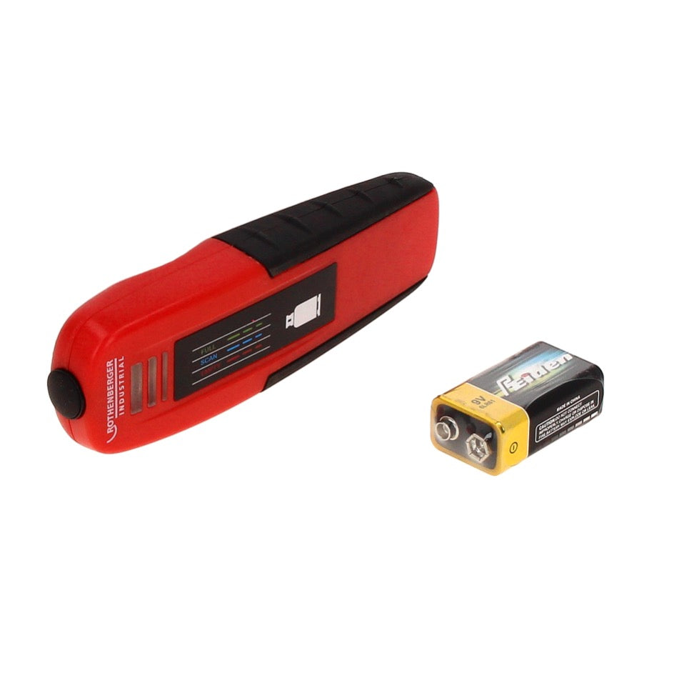 Rothenberger Industrial RoGasfüllstandmessgerät Gasfüllmessgerät ( 1500003369 ) + Batterie für 5 kg / 11 kg / 33 kg Propangasflaschen