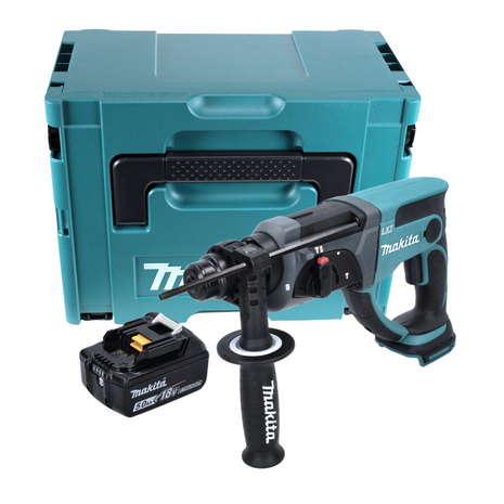 Makita DHR 202 T1J Martello combinato a batteria 18V / 2,0J / SDS Plus + 1x Batteria 5,0Ah + Valigetta Makpac - senza caricabatterie