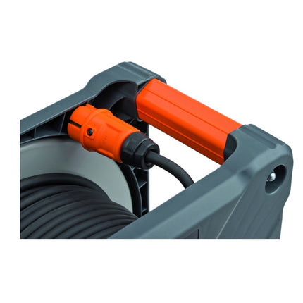 Brennenstuhl ProfessionalLINE Tamburo portacavi con protezione antiribaltamento completa ( 9201500100 ) 50 m 4 scarpette IP44 BGI 608