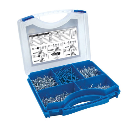 KREG Jig K5 Bohrschablone ( K5 ) Taschenloch-Holzverbindungssystem + Bohrschablone K5 + Sockel + Zubehör + 675 tlg. Schrauben Set