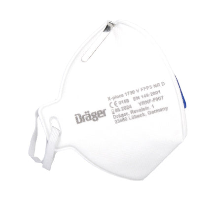 Dräger X-plore 1730 V NR D Semi-maschera filtrante FFP3 - 100 pz. ( 10x 3951088 ) Misura universale con respiratore a valvola CoolMAX