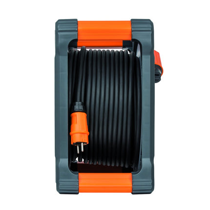 Brennenstuhl professionalLINE Set 2x Kabeltrommel mit Rundum Überrollschutz ( 2x 9202330100 ) 33 m 4 Steckdosen IP44 BGI 608