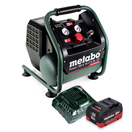 Metabo Power 160-5 18 LTX BL OF Cordless compressor 18 V 8.0 bar Brushless + 1x battery 10.0 Ah + charger