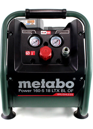 Metabo Power 160-5 18 LTX BL OF cordless compressor 18 V 8.0 bar brushless + 2x rechargeable battery 10.0 Ah + charger