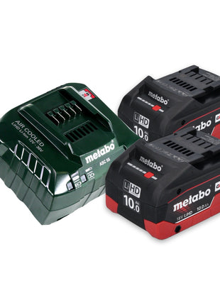 Metabo Power 160-5 18 LTX BL OF compresseur sans fil 18 V 8,0 bar sans brosse + 2x batterie 10,0 Ah + chargeur de batterie