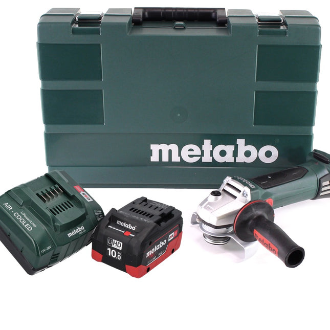 Metabo W 18 LTX 125 Quick Winkelschleifer 18 V 125 mm ( 602174860 ) + 1x 10,0 Ah Akku + Ladegerät + Koffer