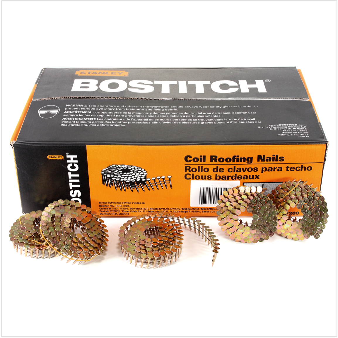 Bostitch CR2DCGAL Galvanisierte Dachpappnagel 3.05-22 GAL8 7.2M 7/8" / 22 mm glatt - 7200 Stück