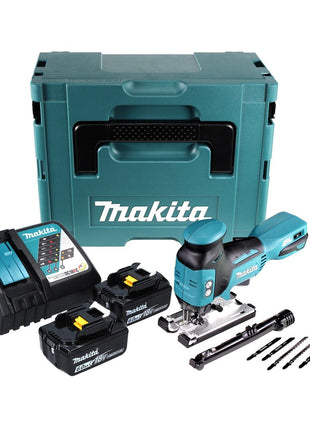 Makita DJV 181 RGJ Akku Pendelhub Stichsäge 18 V Brushless + 2x Akku 6,0 Ah + Ladegerät + Makpac